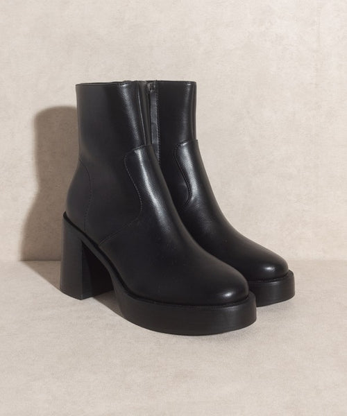 black platform boots