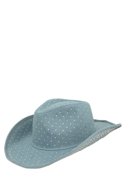 blue jean cowboy hat