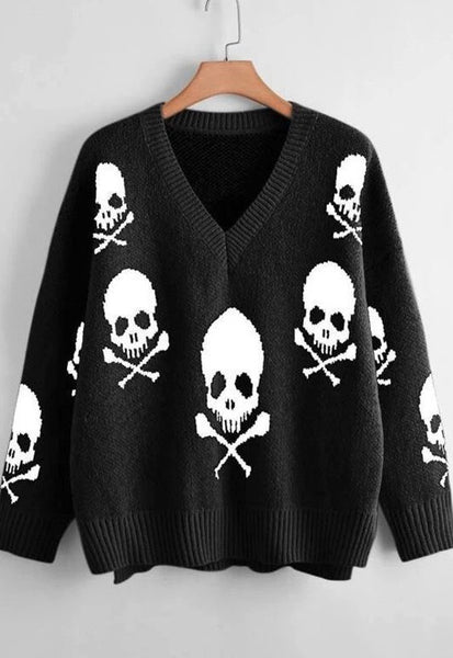 black-skull-knit-sweater 