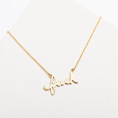 Fuck Script Necklace