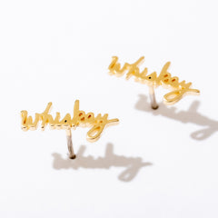 whiskey stud earrings St Patrick's day 