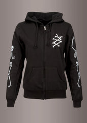 Rad to the Bone Skeleton Full Zip Hoodie