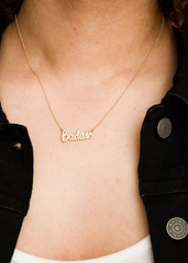 Badass Script Necklace