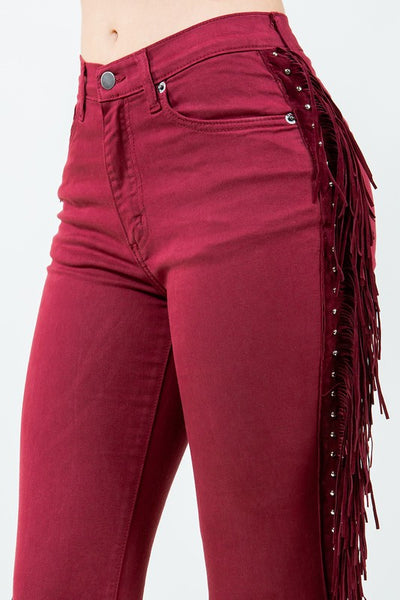 fringe flare pants 