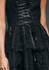 black-lace-up-dress