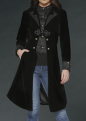 black velvet gothic coat