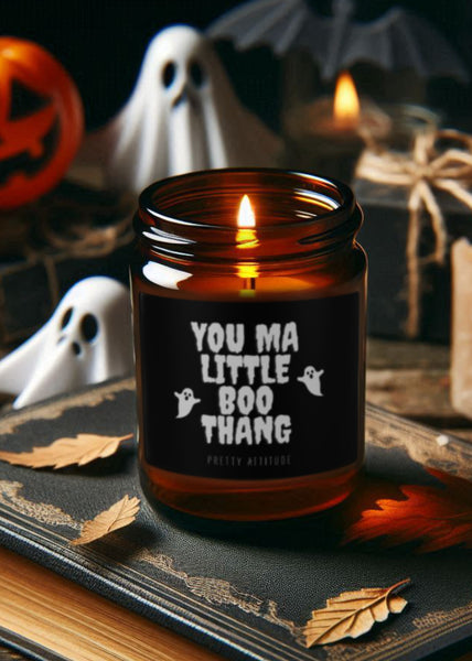 You Ma Little Boo Thang Bestie Halloween Candle (9oz)