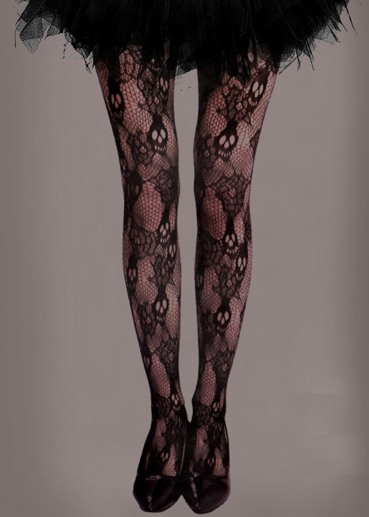 gothic skull tights