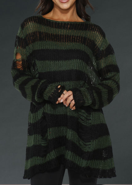 green-striped-sweater