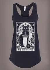 Iced Coffee tarot card cat shirt