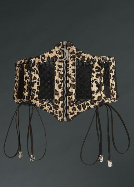 leopard print waist belt