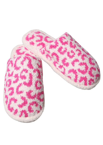 pink leopard print slippers