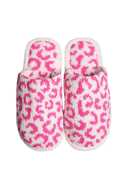 pink leopard slippers