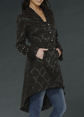 black steampunk coat for women