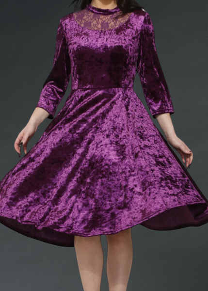 purple velvet gothic dress