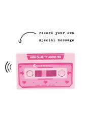 Pink Recordable Cassette Tape Card