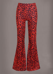 red leopard bell bottoms