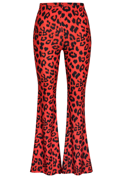 red leopard bell bottoms festival rockstar wife pants 