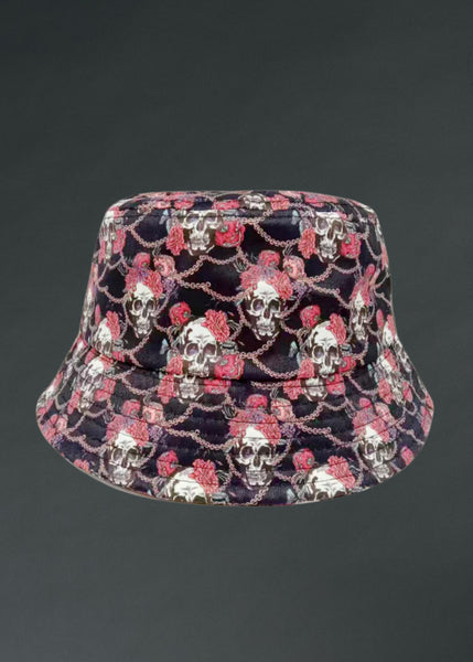 Rose Skull Bucket Hat