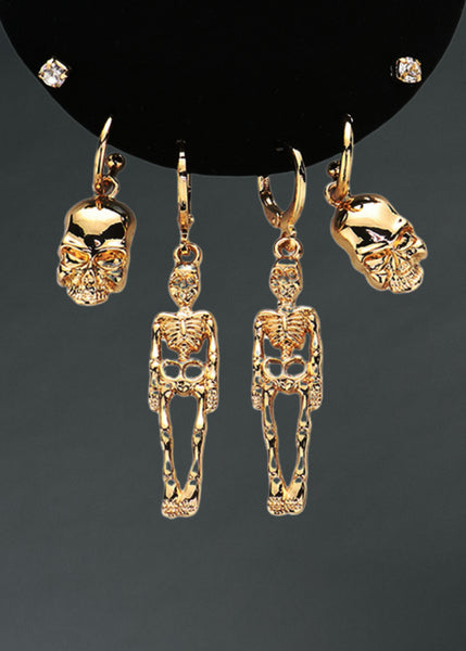 skull earring set