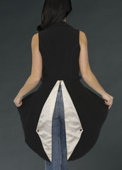 Sleeveless Two Tone Gothic Vest