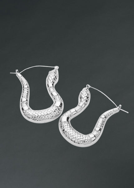 snake hoop earrings