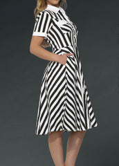 striped gothic dress