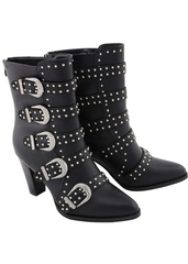 studded booties black 