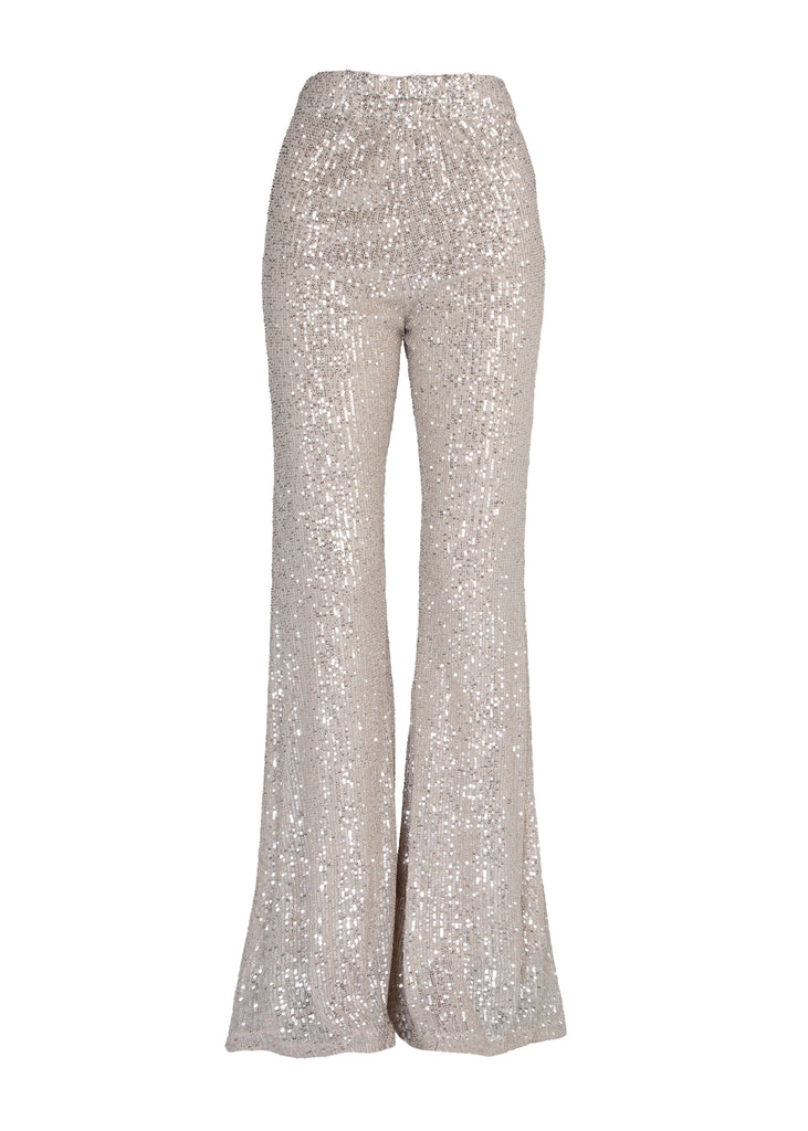 No Boundaries Sequin Flare Pants, Nobo Silver Sparkle Flare Pants, Bell  Bottoms – Contino