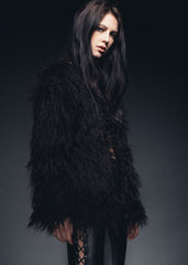 Black shaggy jacket 